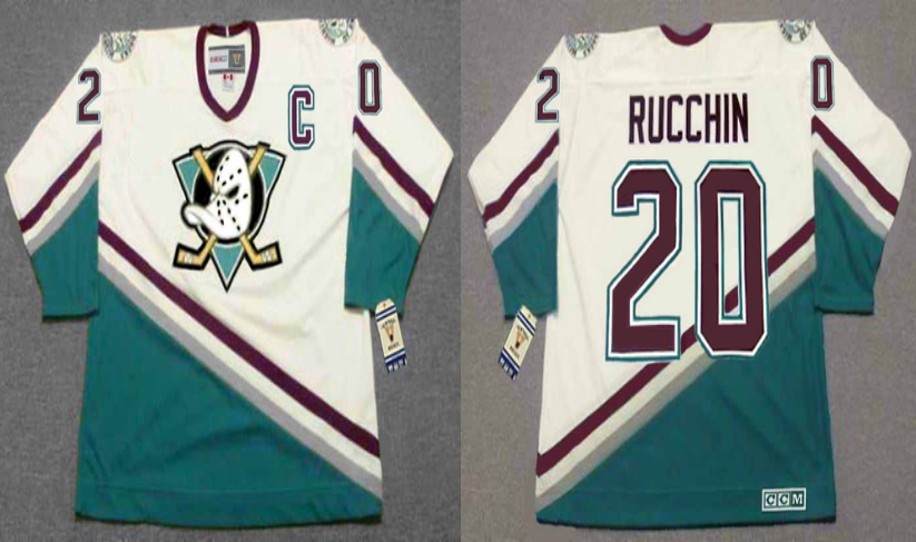 2019 Men Anaheim Ducks 20 Rucchin black CCM NHL jerseys
